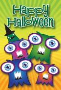 Monster Party Halloween Card