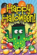 Frankenstein Candy Halloween Card
