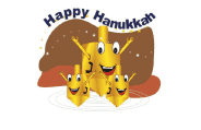 Hanukkah Card with Dreidels