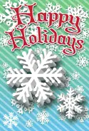 Happy Holidays Snowflakes Card