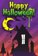 Haunted House Halloween Card