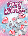 Heart-shaped Jewels Small Anniversary Card