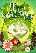 Ladybug St Patrick's Day Card