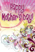 Purple Swirls Mother's Day Card