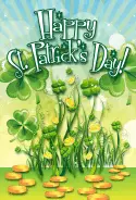 Shamrocks St Patrick's Day Card