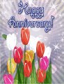 Tulips Small Anniversary Card