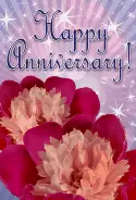 Two Flowers Anniversary Card