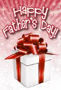 White Gift Father's Day Card