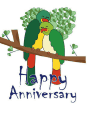 Anniversary Card with Lovebirds (small)