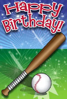 Baseball Birthday Card Greeting Card