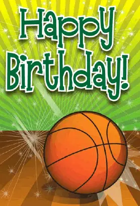 Basketball Birthday Card Greeting Card
