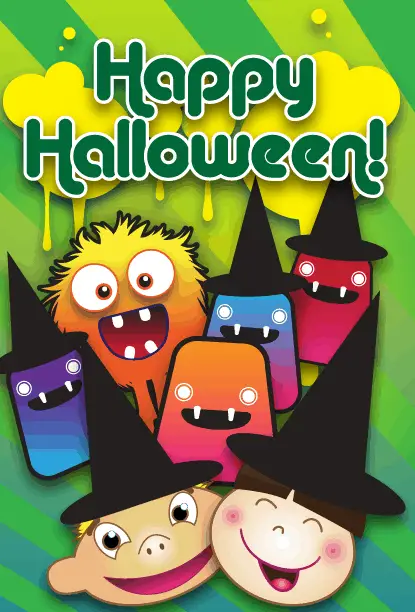 Kid Monster Party Card Greeting Card
