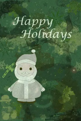 Happy Holidays Santa Card Greeting Card