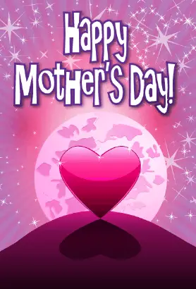 Heart in the Moonlight Mother's Day Card Greeting Card