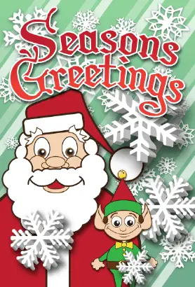 Seasons Greetings Santa Claus Card Greeting Card