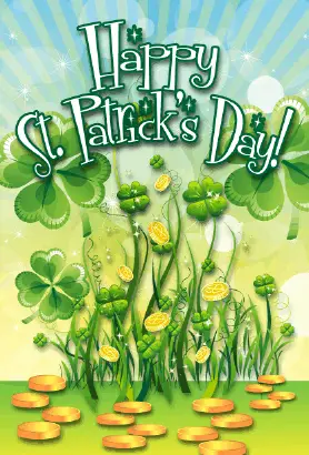 Shamrocks St Patrick's Day Card Greeting Card