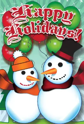 Snowmen Christmas Card Greeting Card