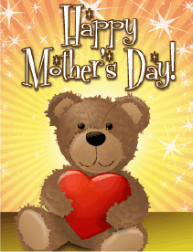 Teddy Bear Small Mother's Day Card Greeting Card