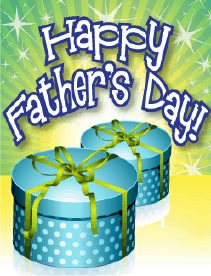 Two Blue Boxes Small Father's Day Card Greeting Card