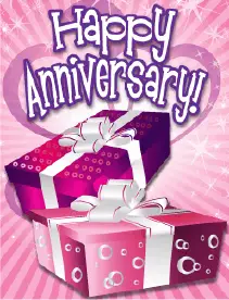 Two Gifts Small Anniversary Card Greeting Card