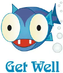 Get Well Card with Fish (small) Greeting Card