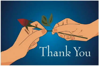 Thank You Card with Rosebud Greeting Card