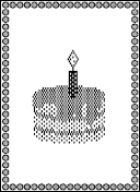 Dot Matrix Happy Birthday greeting card