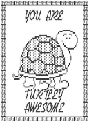 Dot Matrix Turtley Awesome greeting card