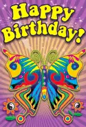 60's Butterfly Birthday Card