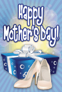 Blue Box White Shoes Mother's Day Card