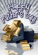 Blue Gift Father's Day Card