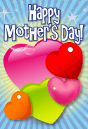 Colorful Hearts Mother's Day Card