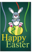 Easter Card with Bunny on Egg