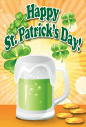 Green Beer Mug St Patrick's Day Card