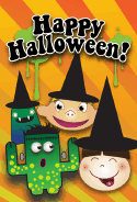 Witches and Monsters Halloween Card