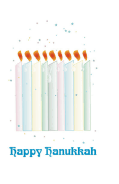 Hanukkah Card with Candles