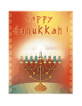 Hanukkah Card with Colorful Menorah (small)