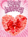 Heart of Roses Small Anniversary Card