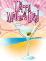 Martini on the Beach Small Mother's Day Card