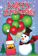 Merry Christmas Balloons Card