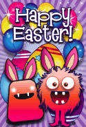 Monsters Easter Card