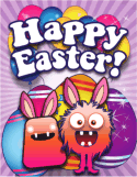 Monsters Small Easter Card