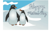 Mother's Day Card with Penguins