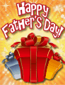 Red Blue Gold Gifts Small Father's Day Card