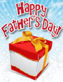 Red and White Gift Small Father's Day Card