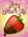 Strawberry in Chocolate Small Mother's Day Card