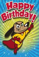 Superhero Dog Birthday Card