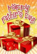 Three Red Gifts Father's Day Card