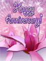 Tropical Flower Small Anniversary Card