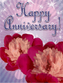 Two Flowers Small Anniversary Card